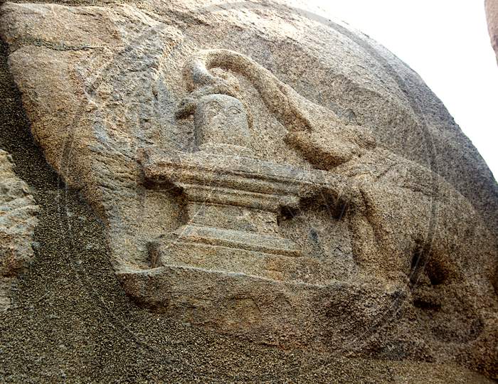Elephant Worshiping Shiva, Lepakshi