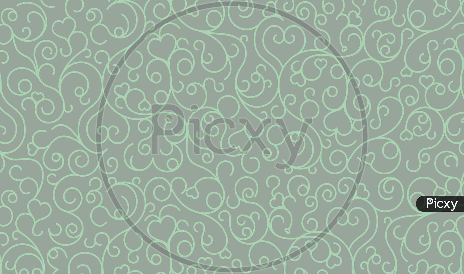 Modern Simple Geometric Seamless Pattern With Deep Red Flowers, Line Texture On Grey Background. Light Green Abstract Floral Wallpaper, Bright Tile Ornament.