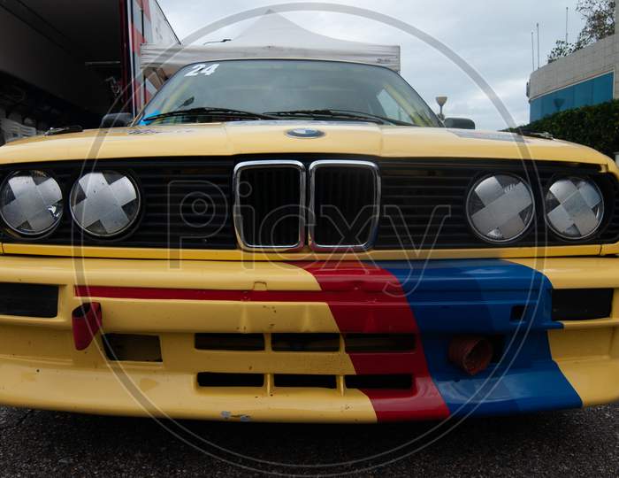 Bmw 2002 On An Old Racing Car Ifor Rally