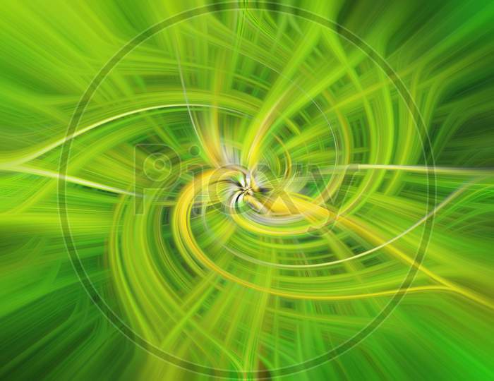 Abstract Green Twisted Light Fibers Effect Background