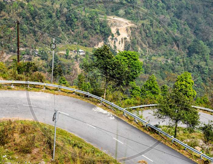 Complete U Turn Road Of National Highway 717,Lava , Kalimpong