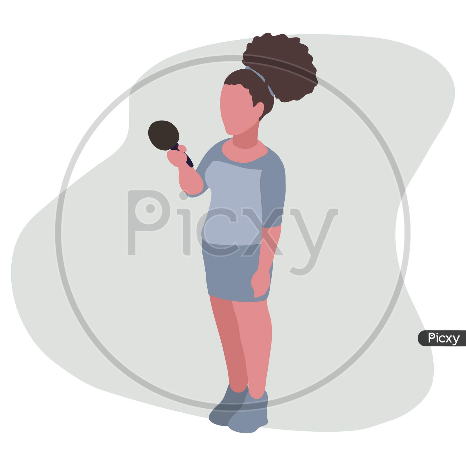 Woman Reporter Illustration