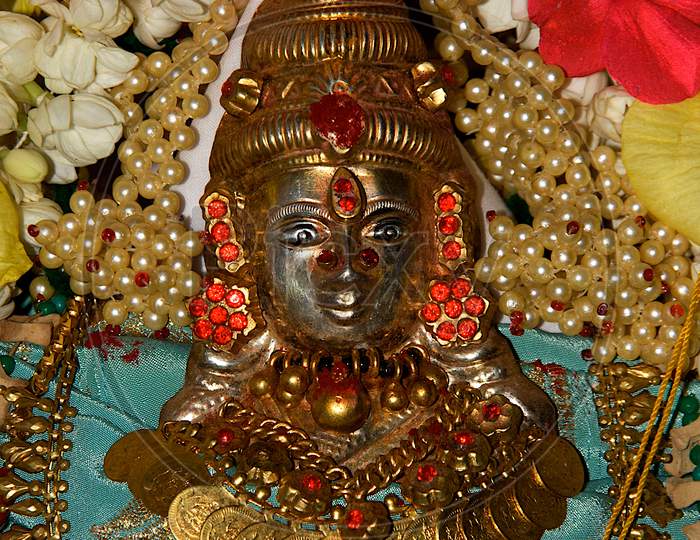Bejewelled Icon Of Mahalakshmi