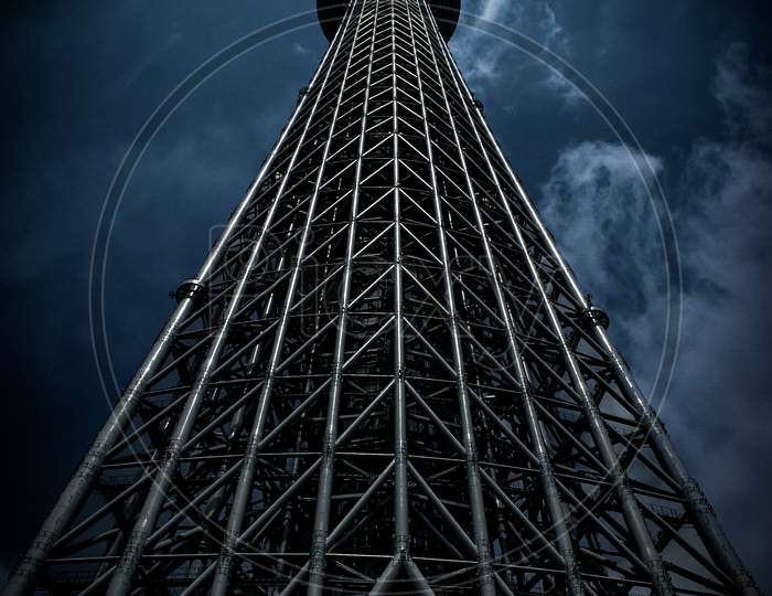 Tokyo Sky Tree (Monochrome Single Color Treatment)