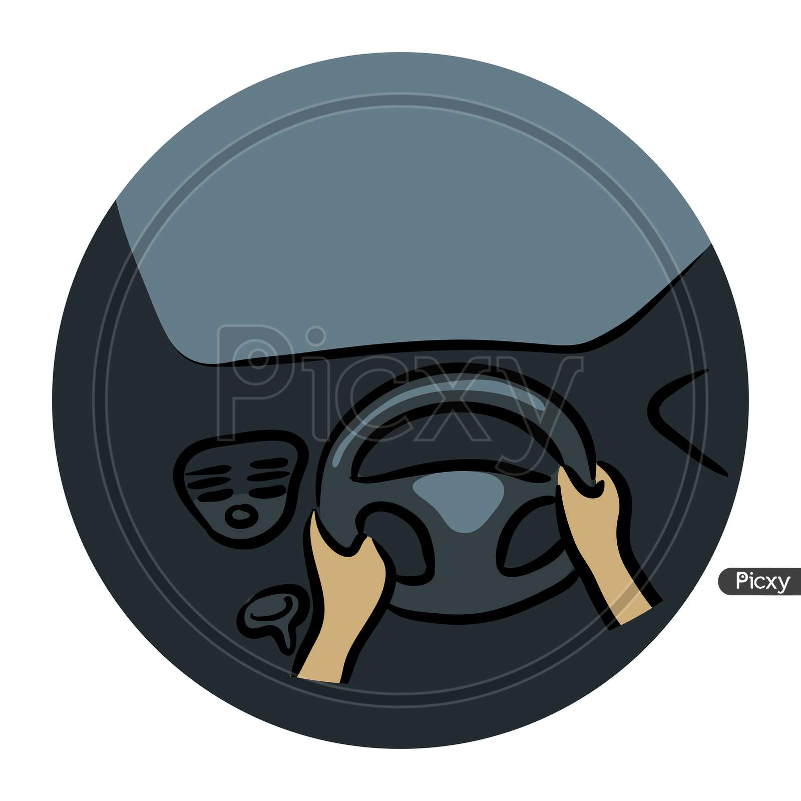 Driving Icon Logo