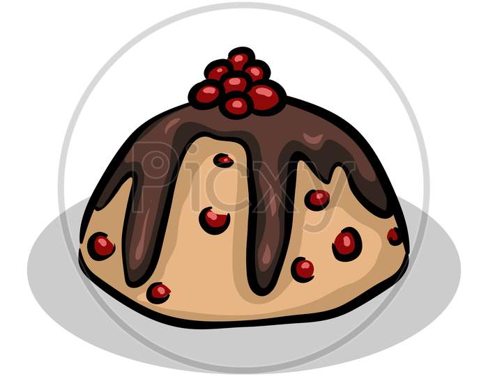 Chocolate Pudding Illustration