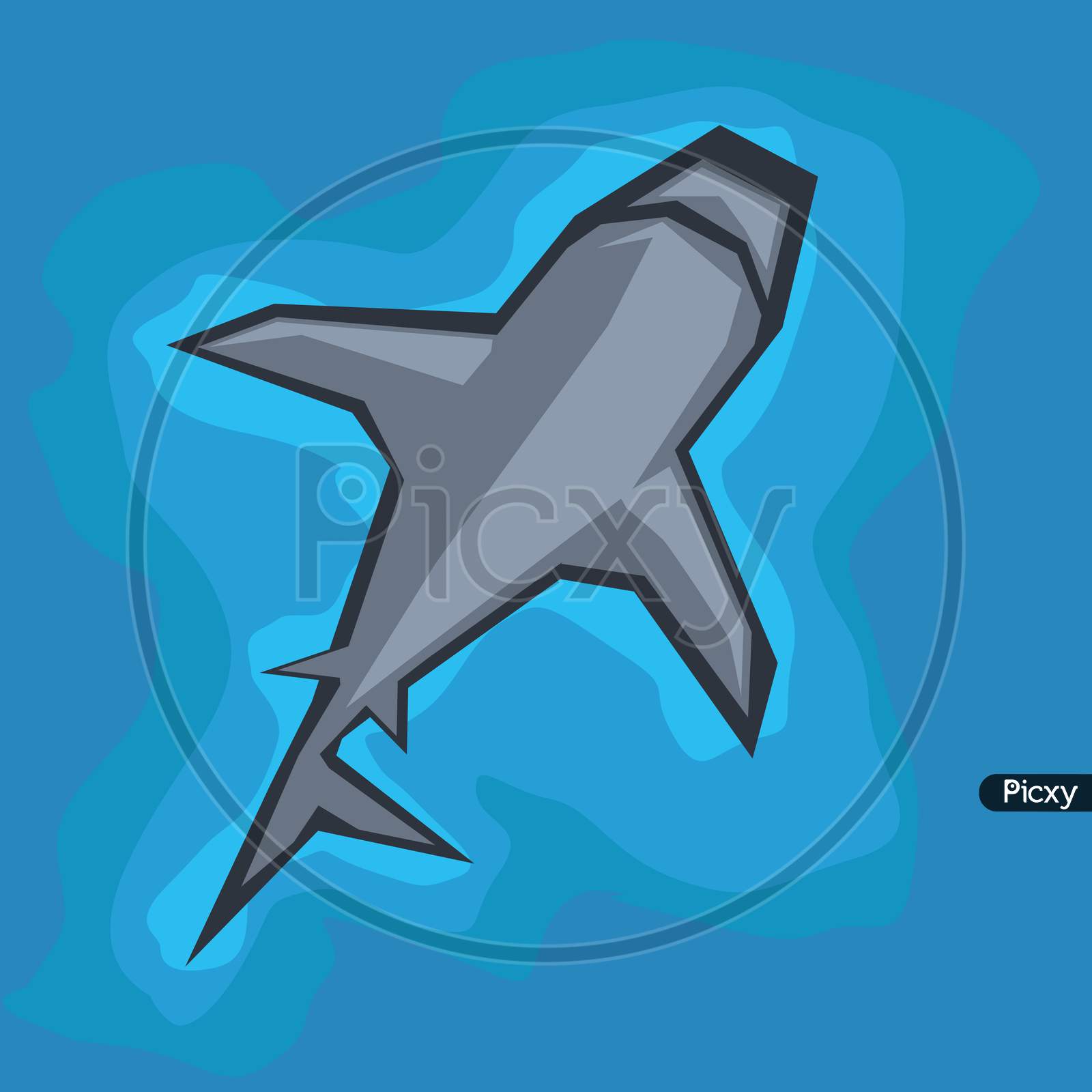 Shark In The Sea Illustration
