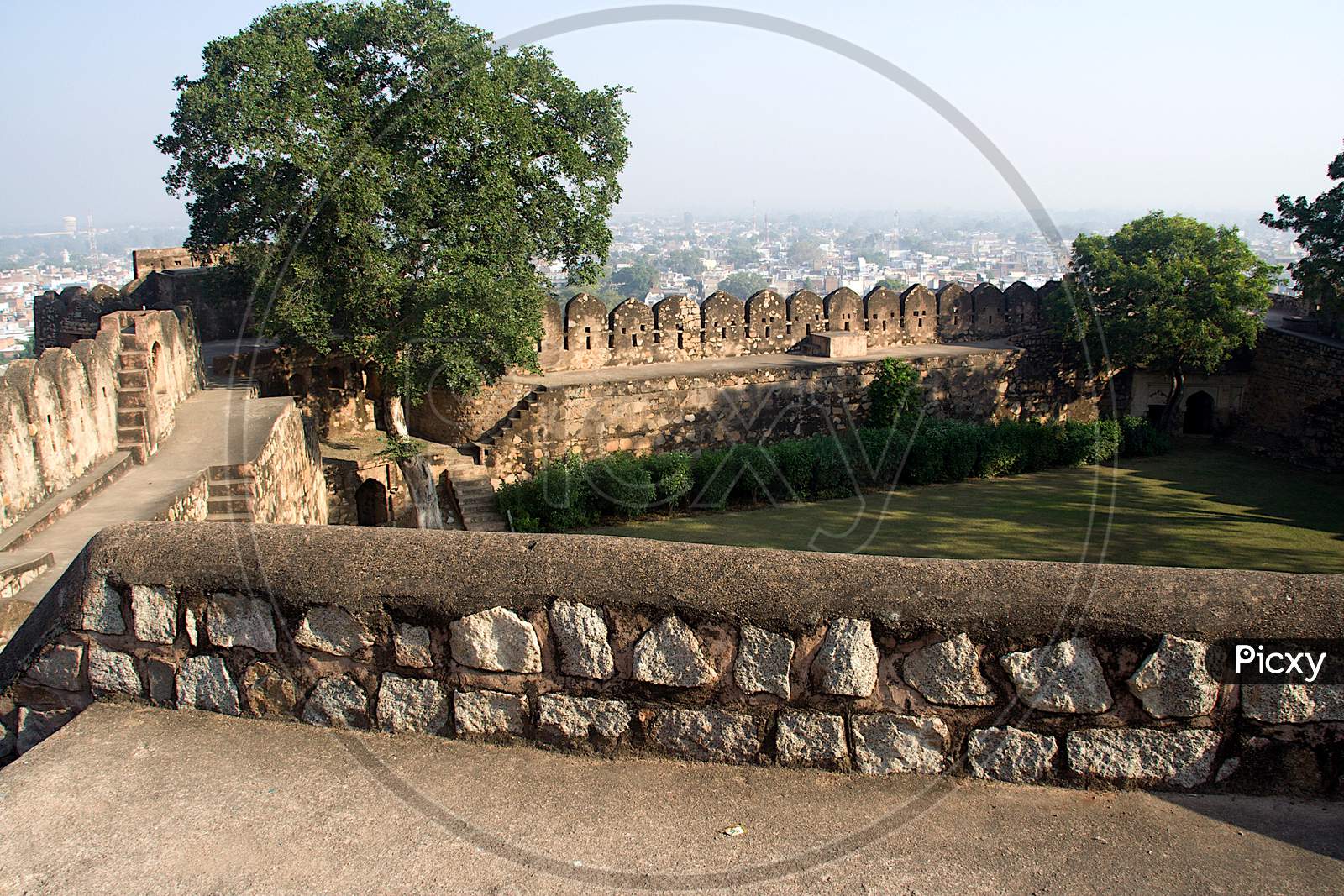 Inside Fort Walls At Jhansi
