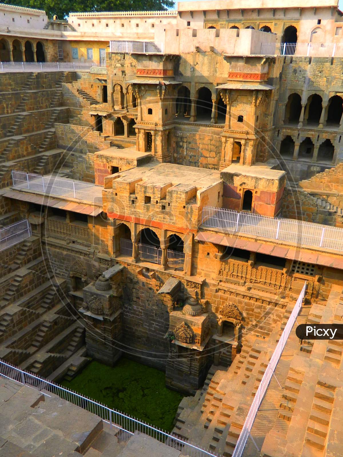 Sculptures and architectural glimpses of Abhaneri stepwell