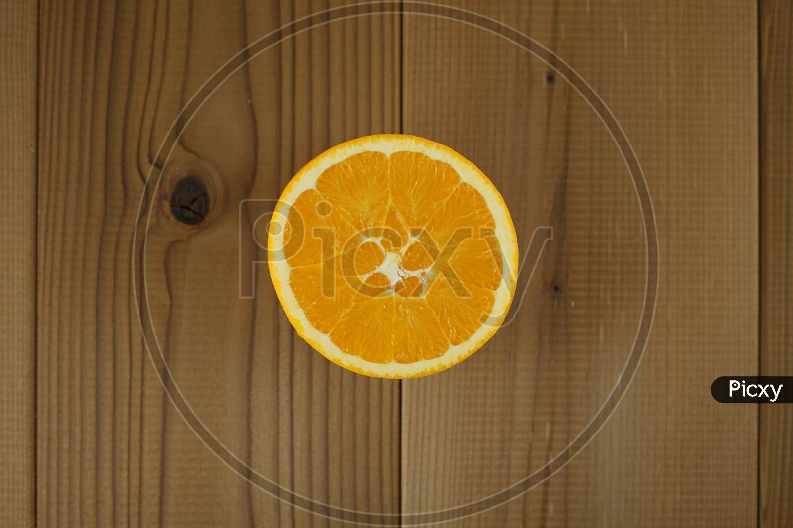 Orange Image Placed In The Table