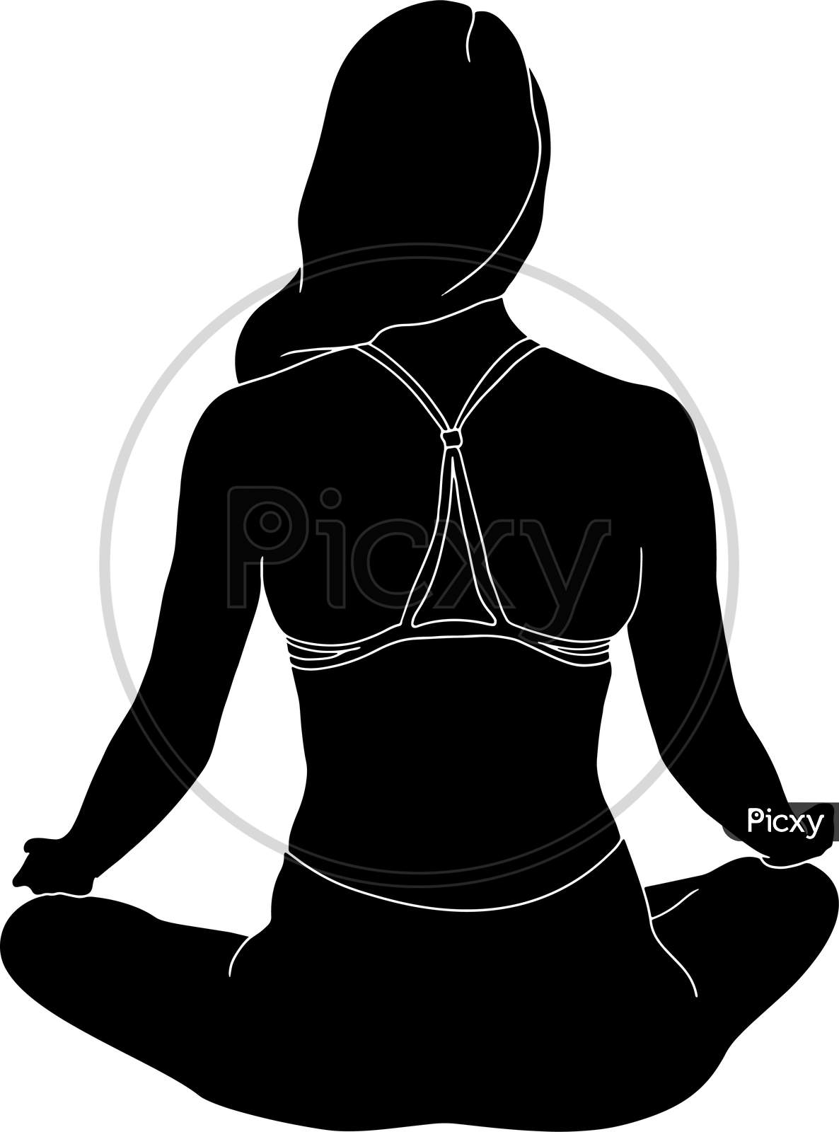 Flexibility yoga poses collection. Black and white. Female, lady, woman,  girl. Meditation, pilates, mental health, training. Vector illustration in  cartoon flat style isolated on white background. 21807068 Vector Art at  Vecteezy