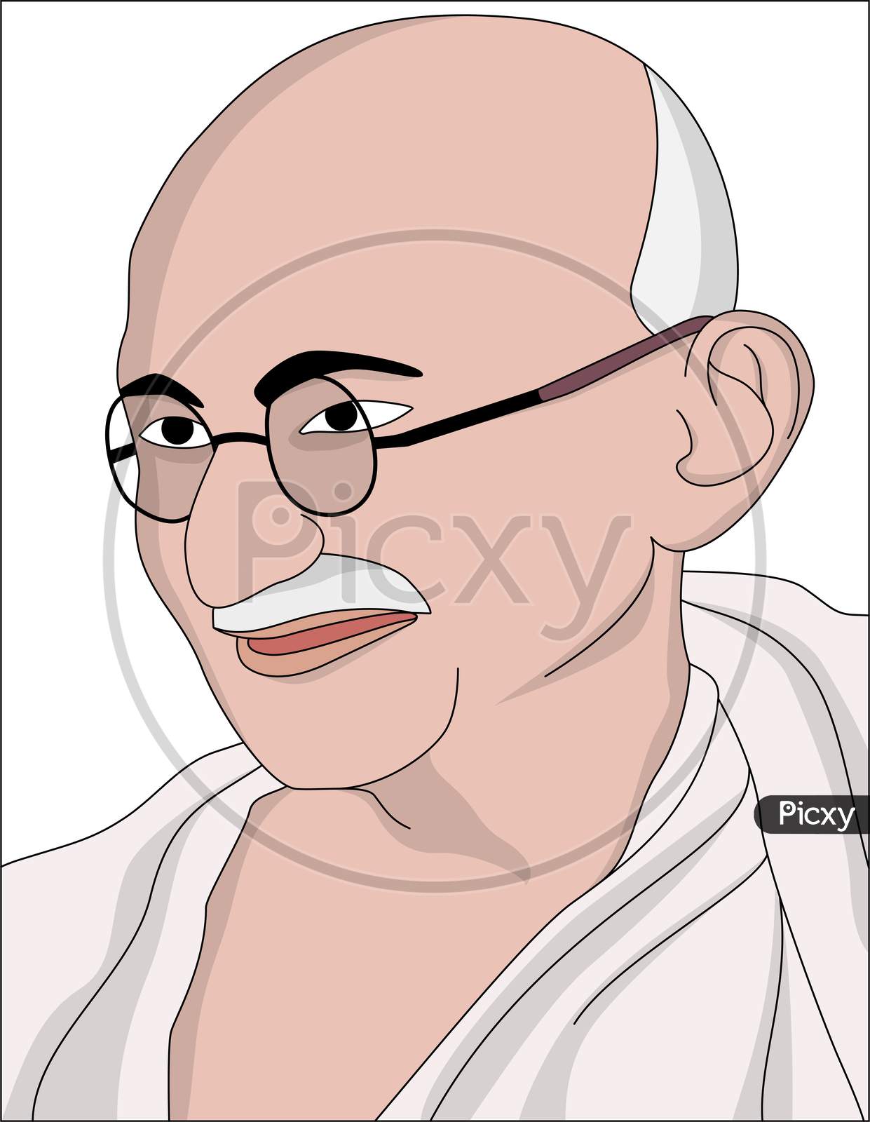 A sketch of Gandhiji – explorerBros!