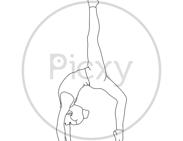 Coloring Book Page Mandala With Yoga Pose Asanas Yoga School Coloring Page  Use For Adults And Children As Art Therapy Stock Illustration - Download  Image Now - iStock