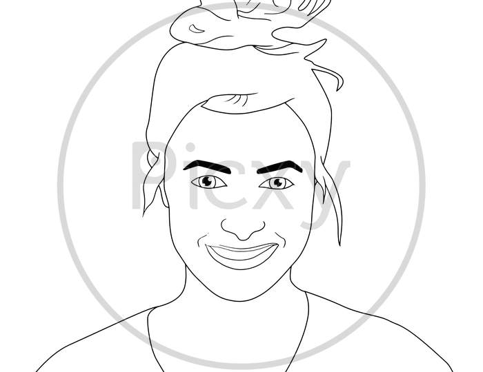 Coloring Pages - Happy Women Illustrated On Isolated Background - Vector Illustrations Of Smilingwomenhappy Women Illustrated On An Isolated Background - Vector Illustrations Of Smiling Women