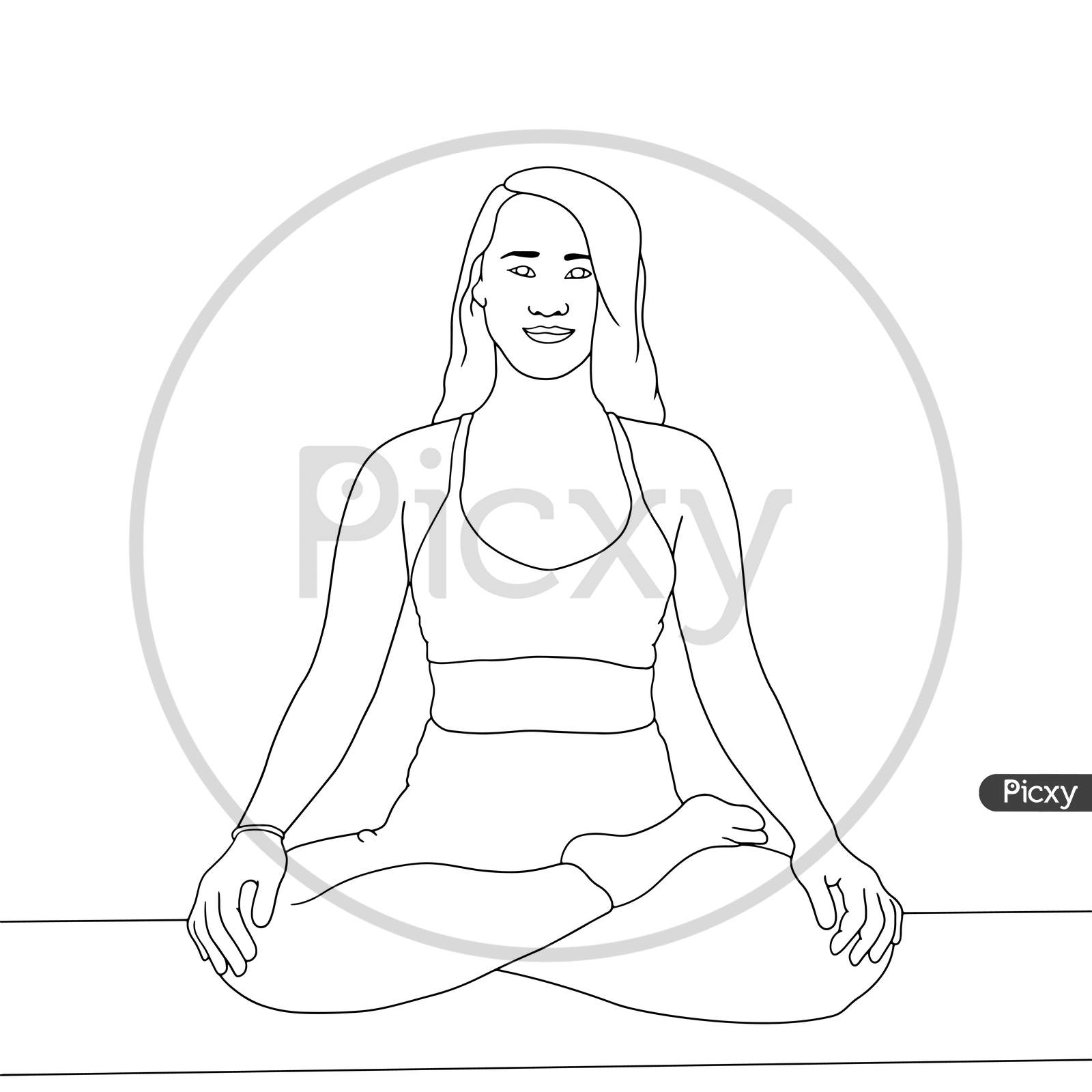 3,961 Man Yoga Sketch Images, Stock Photos, 3D objects, & Vectors |  Shutterstock