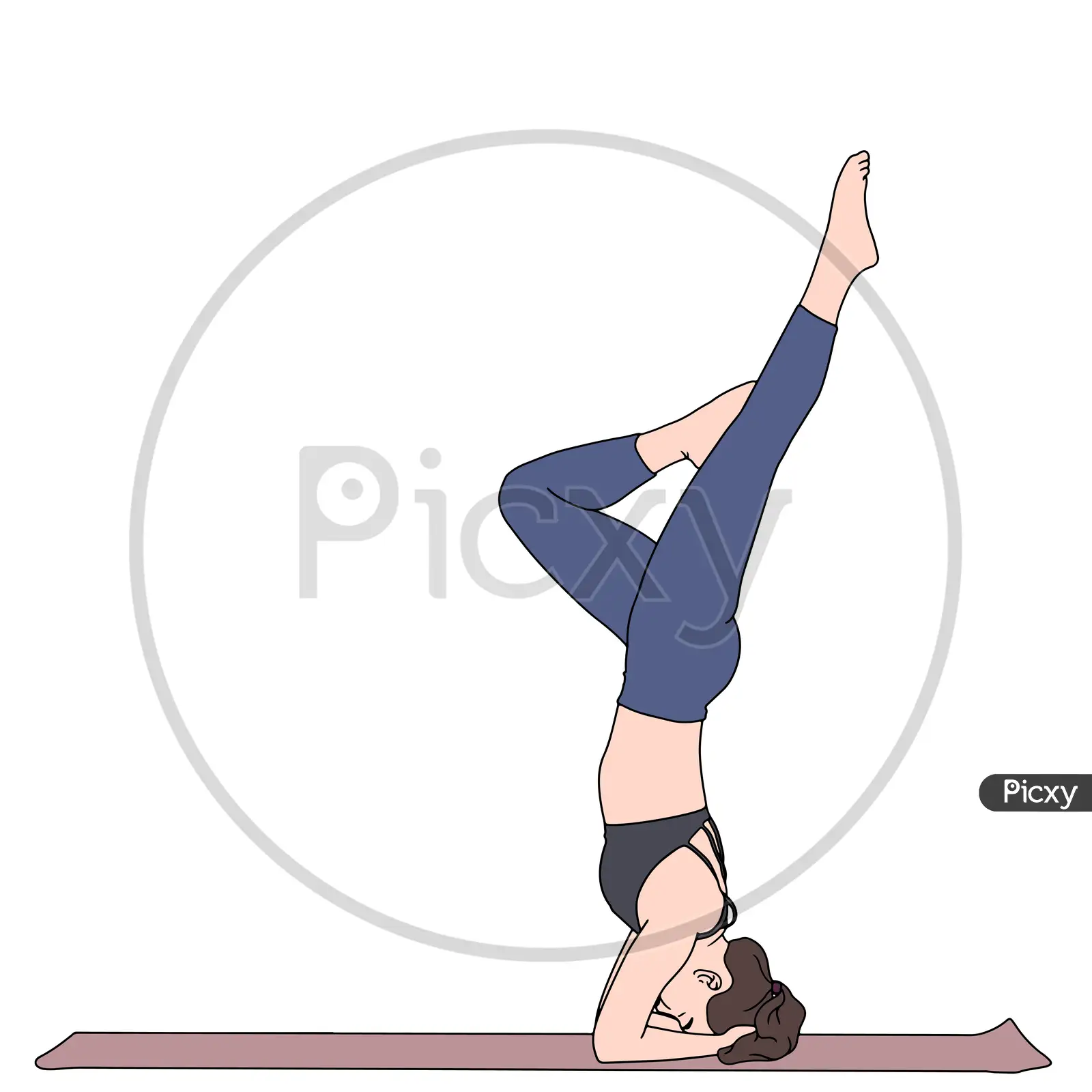 Yoga pose drawing | Free SVG