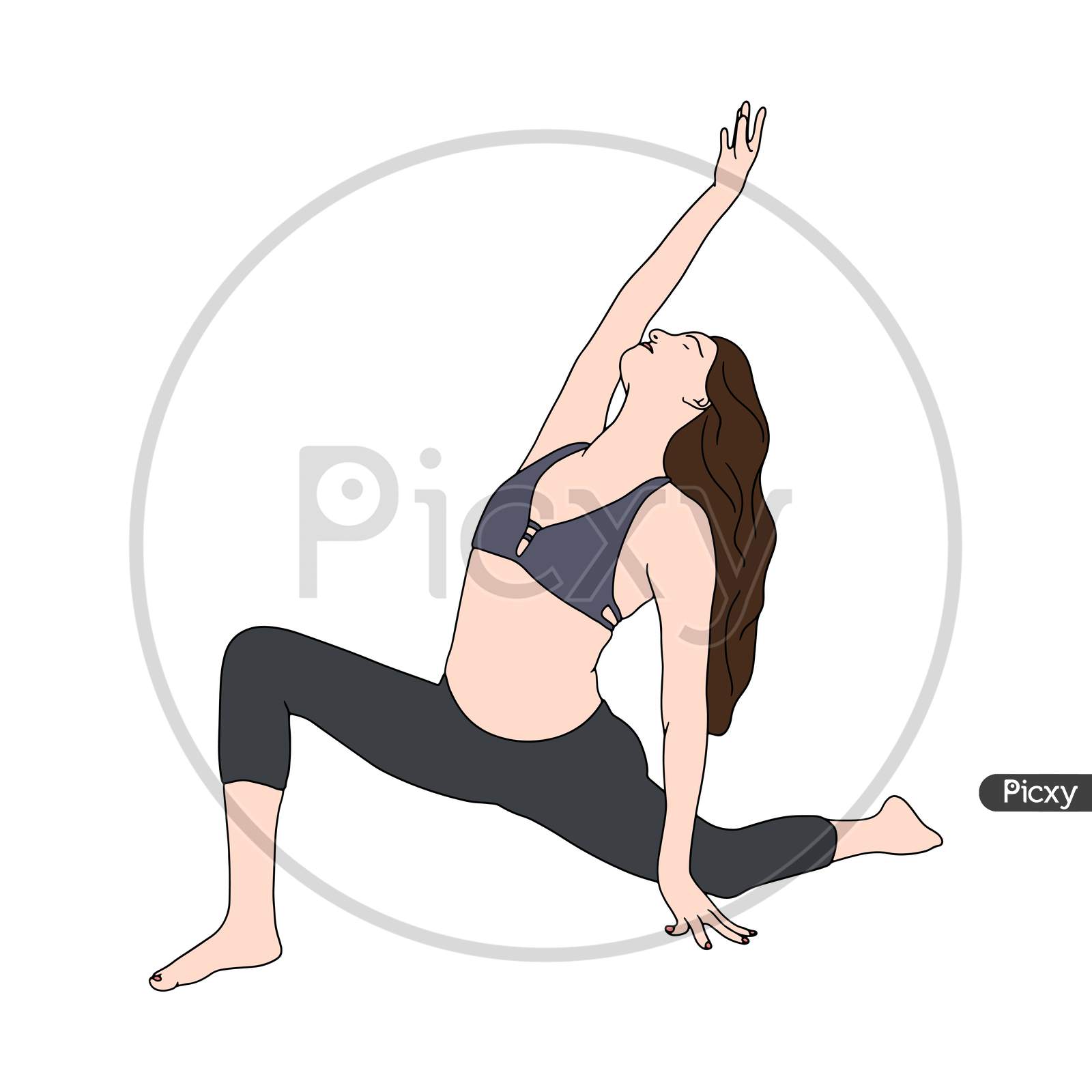 white yoga poses positions line drawings modern art hipster