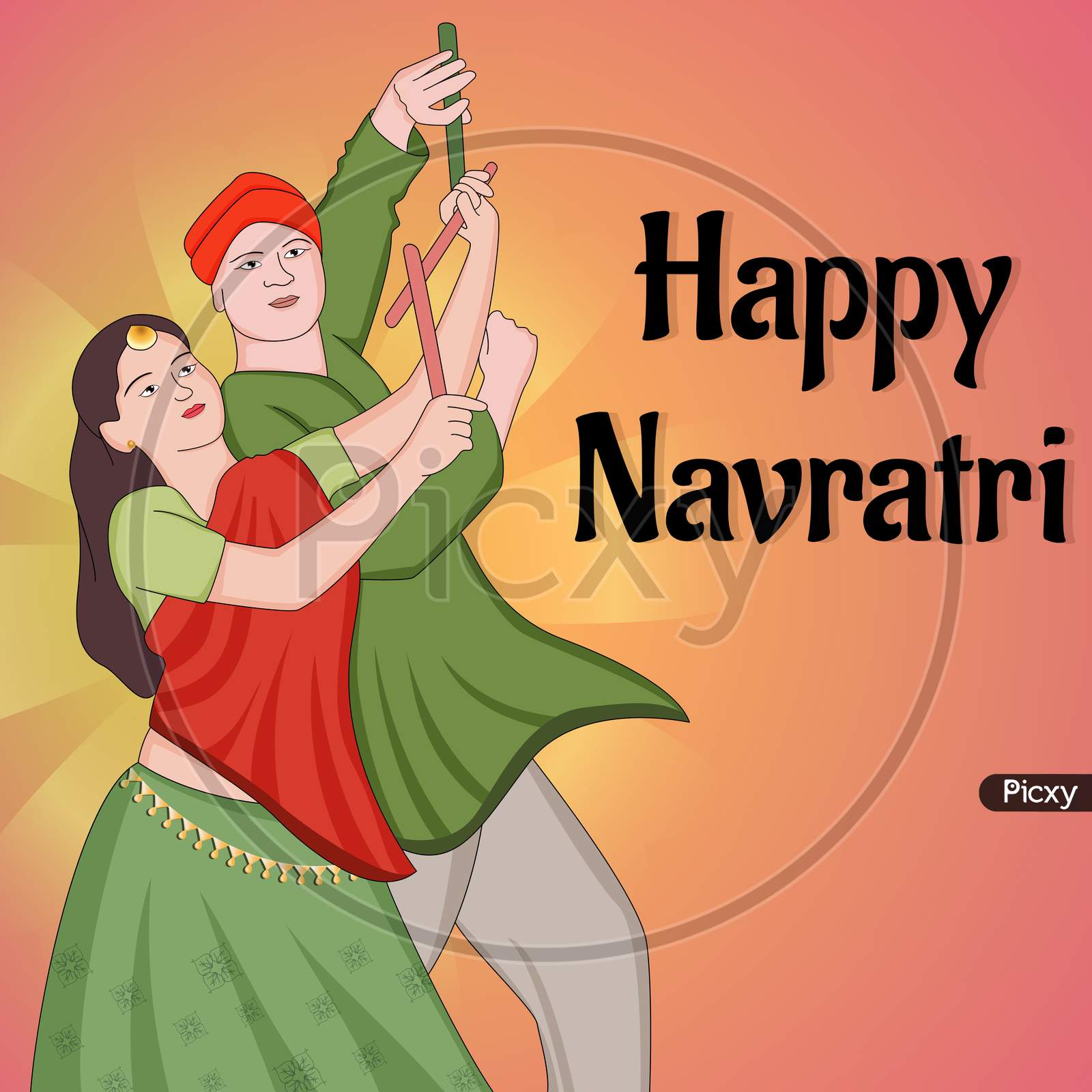 Navratri Drawing | Navratri easy Drawing | Navratri card | Navratri Drawing  easy step by step - YouTube