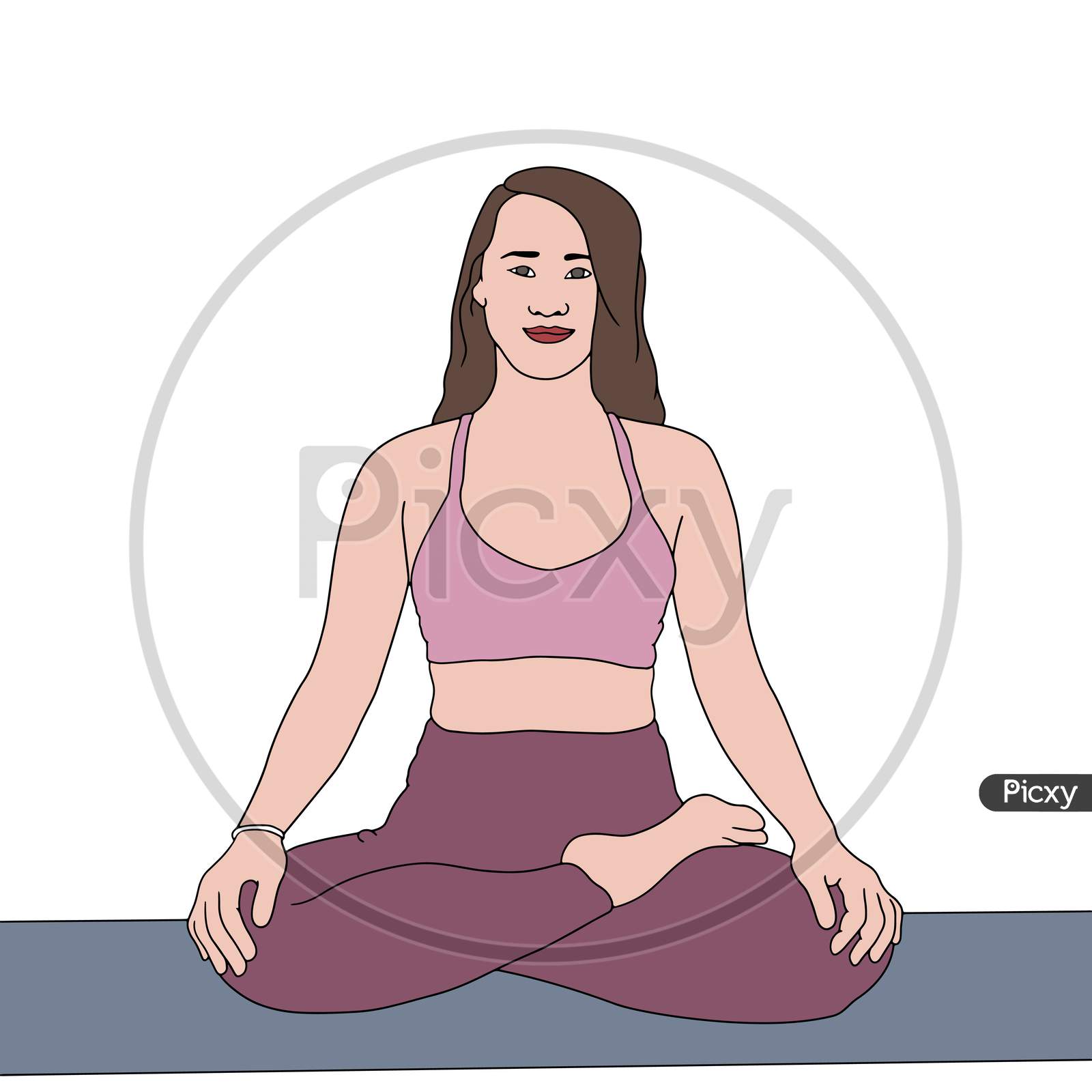 Girl silhouette meditate, yoga pose. Logo for spa, featured background.  Neon colors and paper crafted woman, for web and print vector illustration,  wi Stock Vector Image & Art - Alamy
