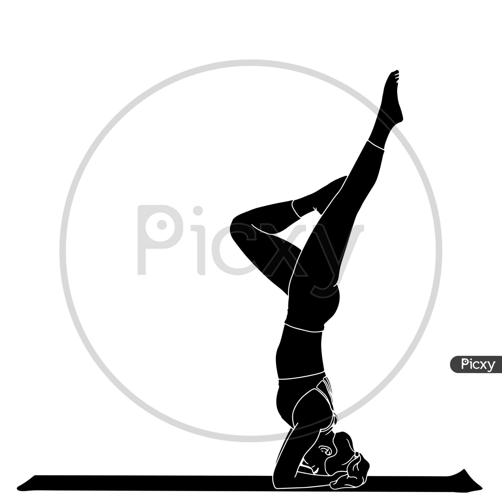 Buy Yoga Warrior Pose SVG Clip Art Cut File Silhouette Dxf Eps Png Jpg  Instant Digital Download Online in India - Etsy