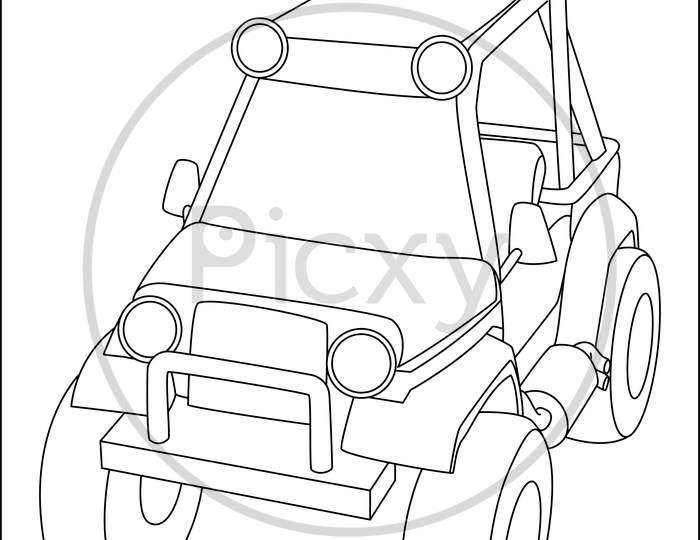 How To Draw Jeep Wrangler Step by Step - [18 Easy Phase]