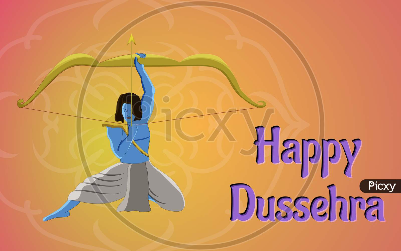 Modern Dussehra banner with bow, arrow and lord Rama. One continuous line  drawing with text happy Dussehra. Vector banner, background, sketch Stock  Vector Image & Art - Alamy