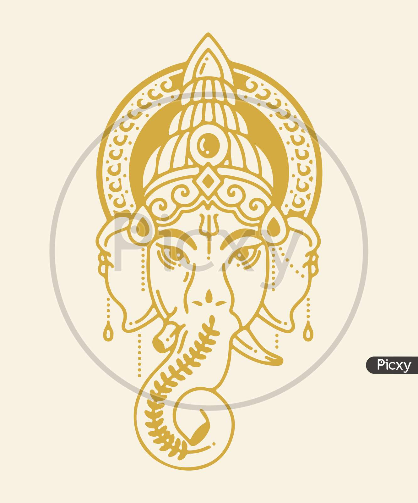 Buy Bal Ganesha Handmade Painting by AYESHA JILKAR. Code:ART_7243_50339 -  Paintings for Sale online in India.