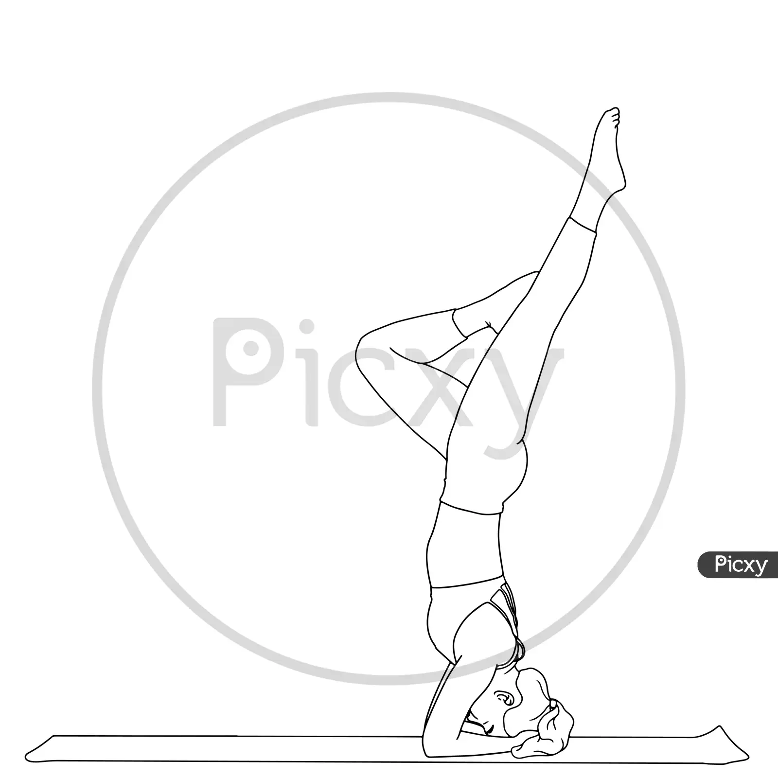 Continuous line drawing. Woman doing exercise in yoga pose. bow pose.  Vector isolated Illustration on white background. international yoga day  concept. Yoga logo 14302794 Vector Art at Vecteezy