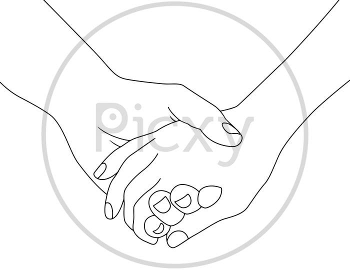 Hands Poses Female Hand Holding Pointing Stock Vector (Royalty Free)  2347792651 | Shutterstock