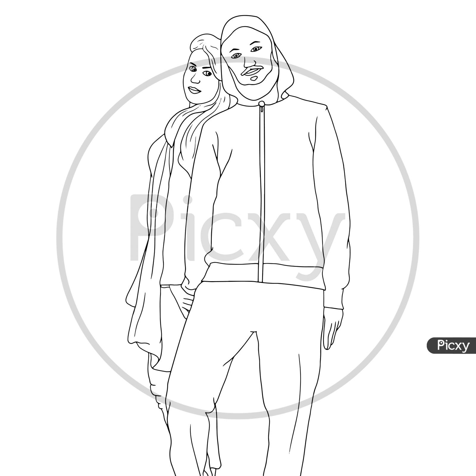 Cheerful boy character in standing pose. 24481530 Vector Art at Vecteezy