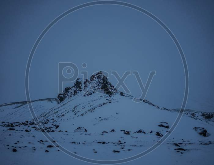 Snow-Covered Mountains Of The Image Of Iceland