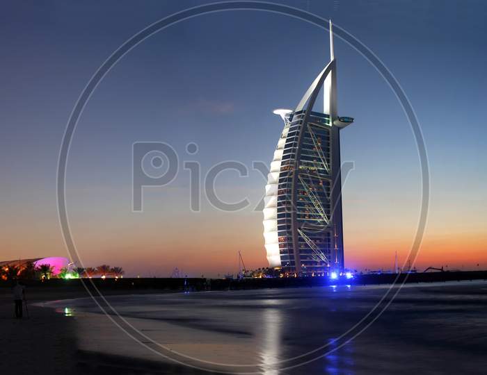 Burj Al Arab At Sunset