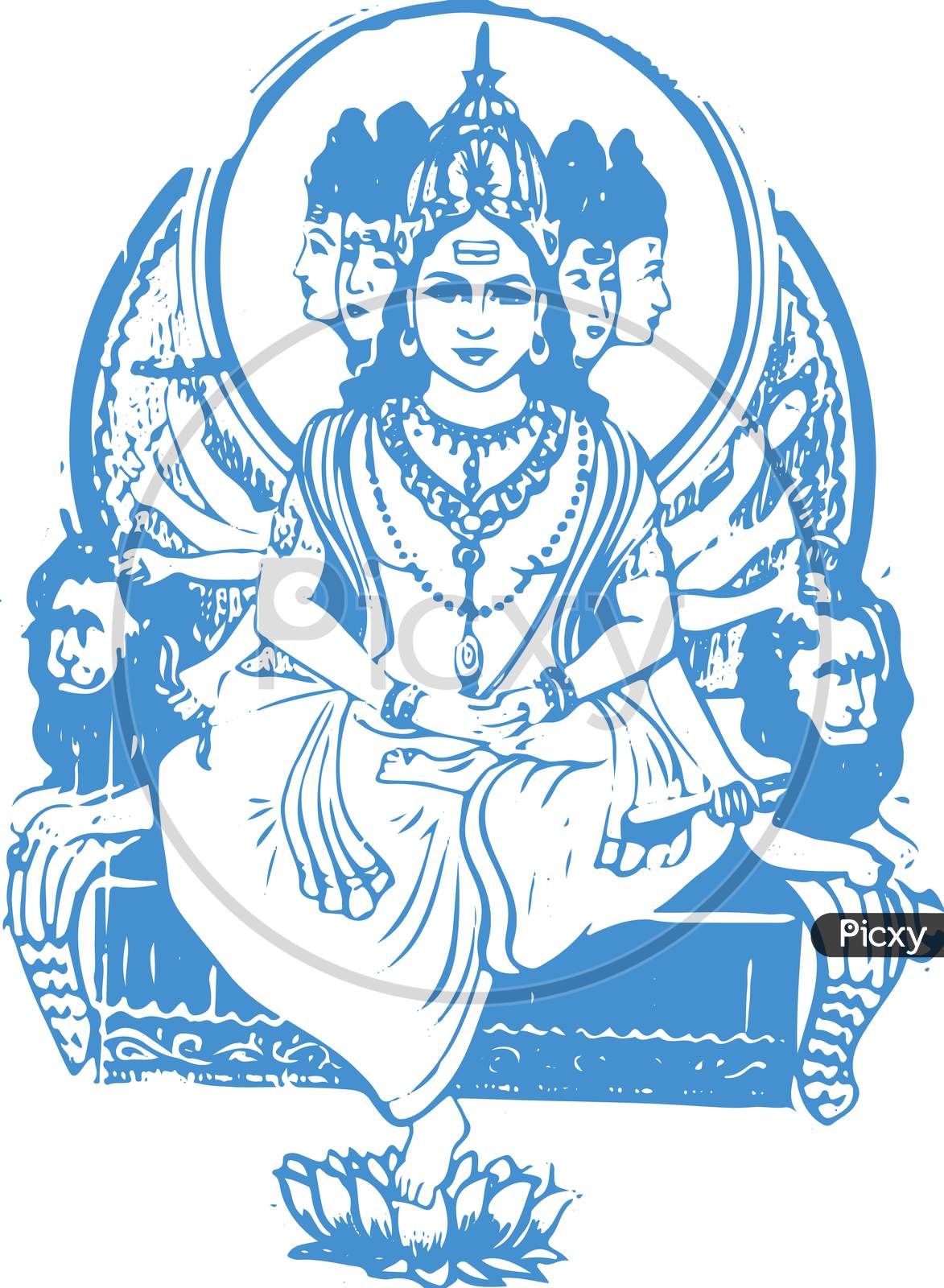 continuous line drawing. Shiva. Silhouette. God. Stock Vector | Adobe Stock