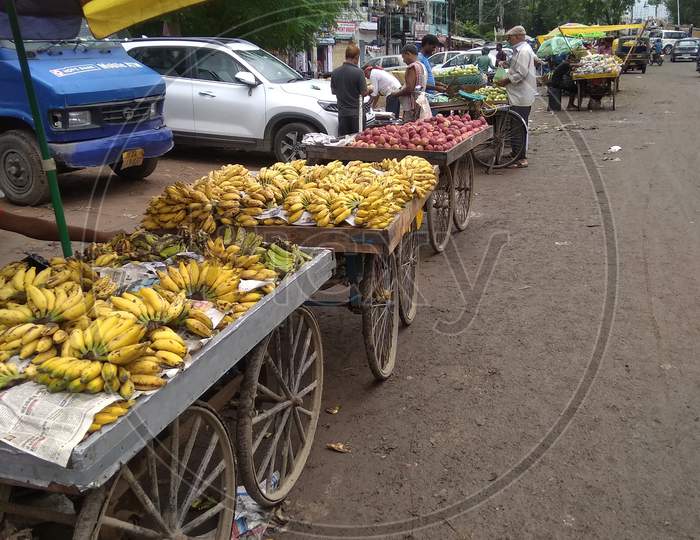 Fruits selling on kart at local street