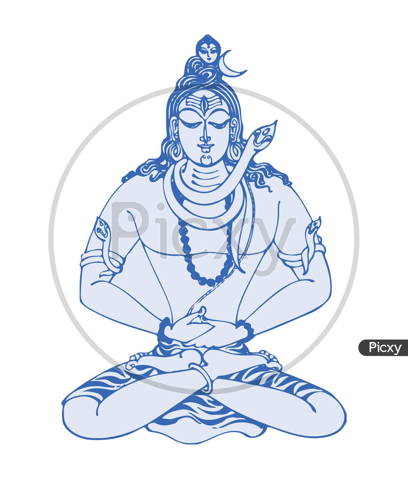 Lord Shiva meditating soft and peaceful face shining image generative AI  22692119 Stock Photo at Vecteezy