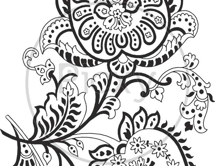 Beautiful new concept Flowers design sketch - Designsketch.in