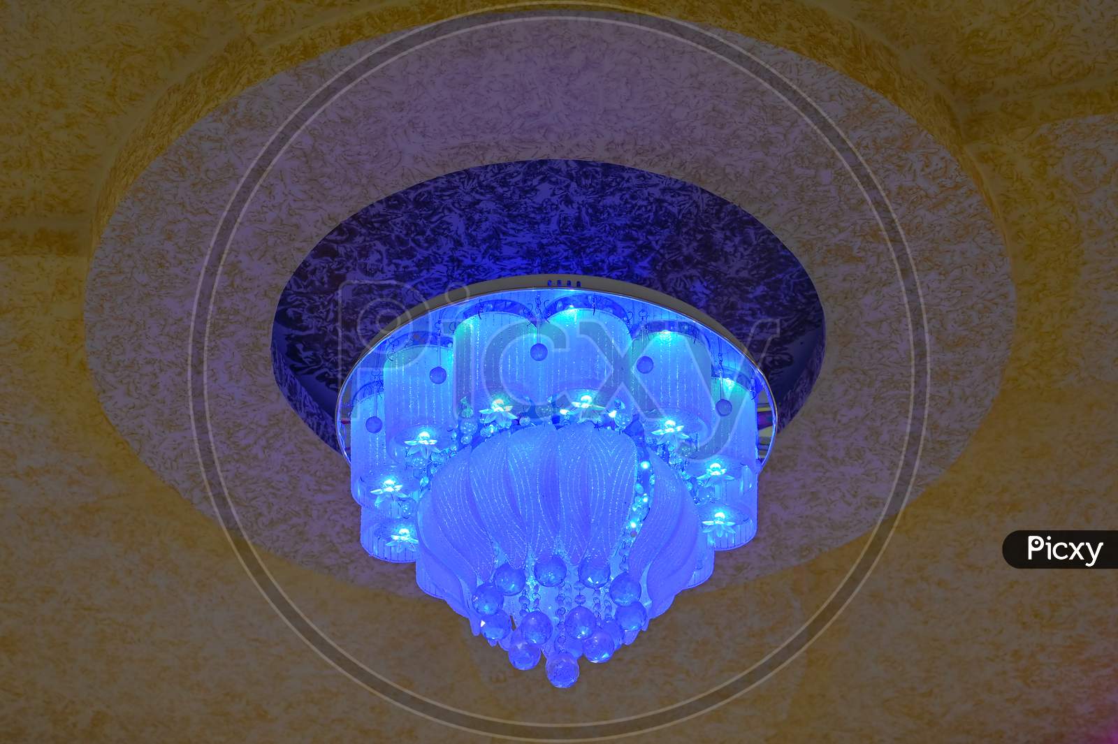 Closeup Of Down Light On White Ceiling