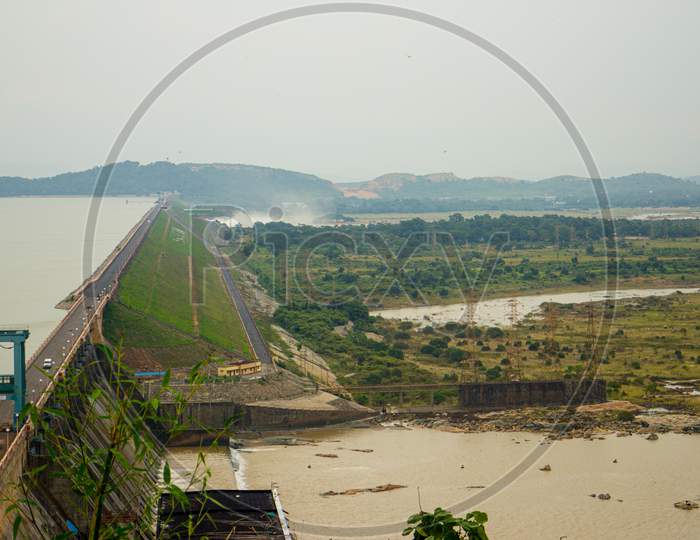 Hirakud Dam ; World's Longest Dam Evening shot.