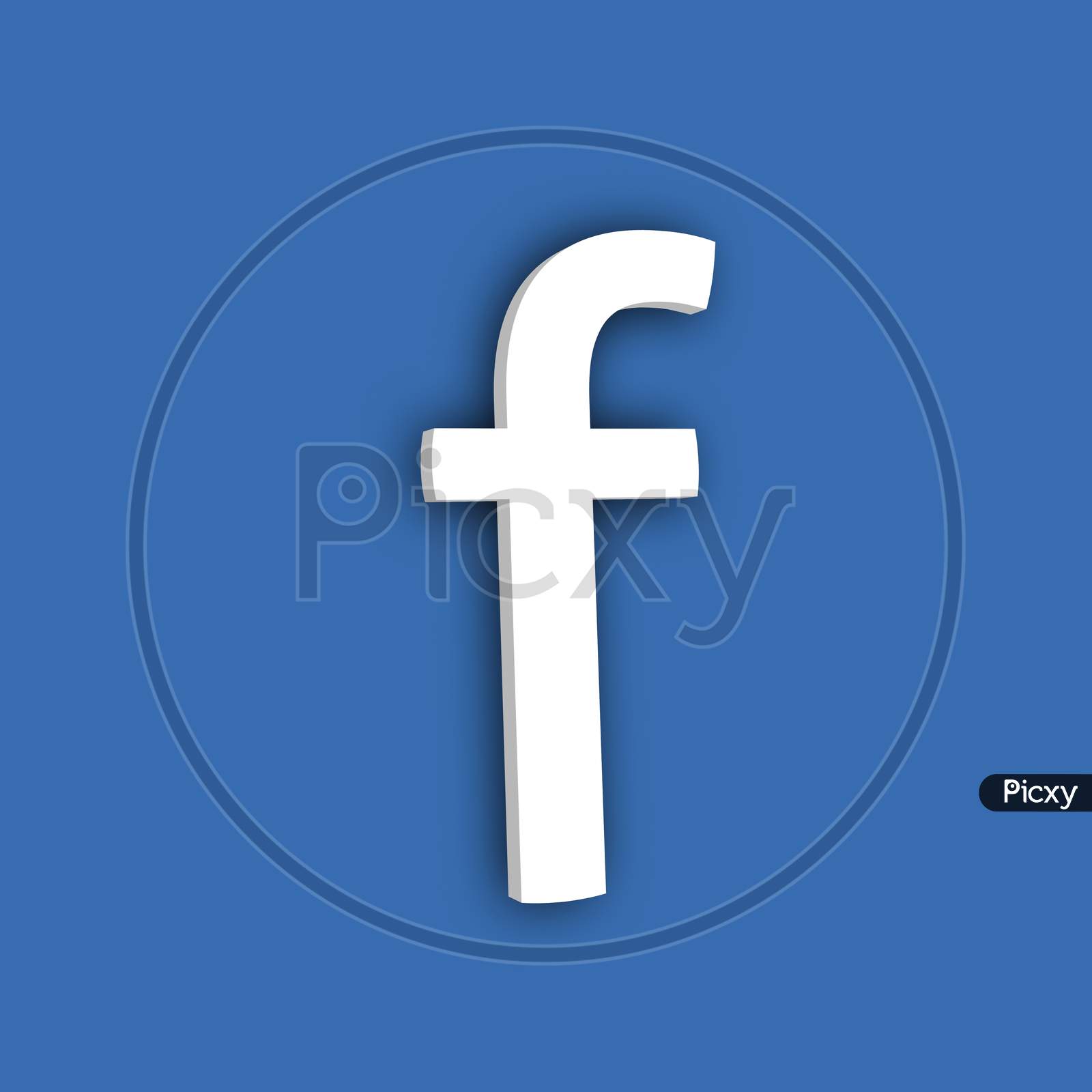 3D Facebook logo by Paruchev | 3DOcean