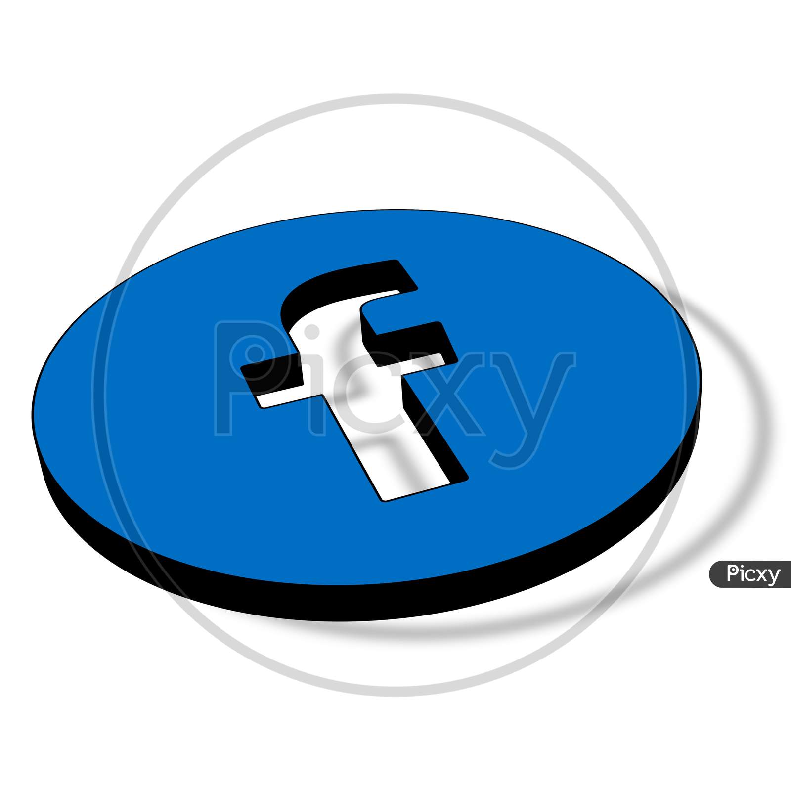 Image of Design on 3d Facebook logo, icons Illustration-GO232989-Picxy