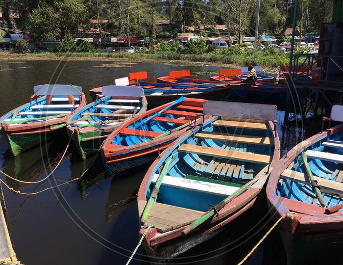 Boats at Kodaikanal lake