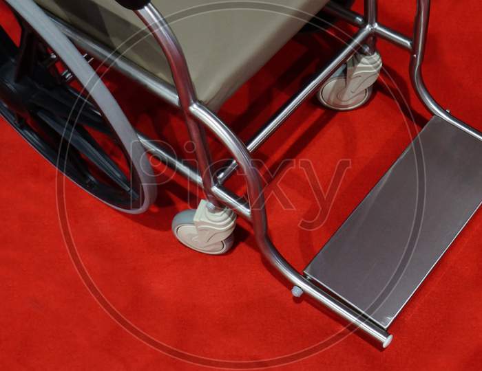Image of View Of Wheel Chair For Use By Physically Challenged Or