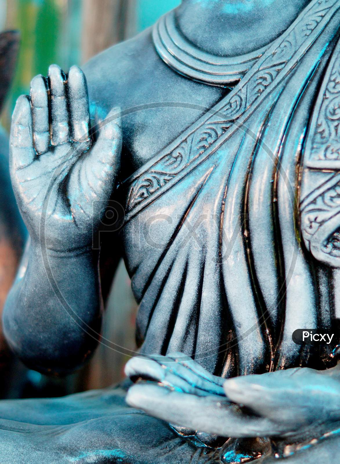 Buddha Idol Hand In Blessing Pose