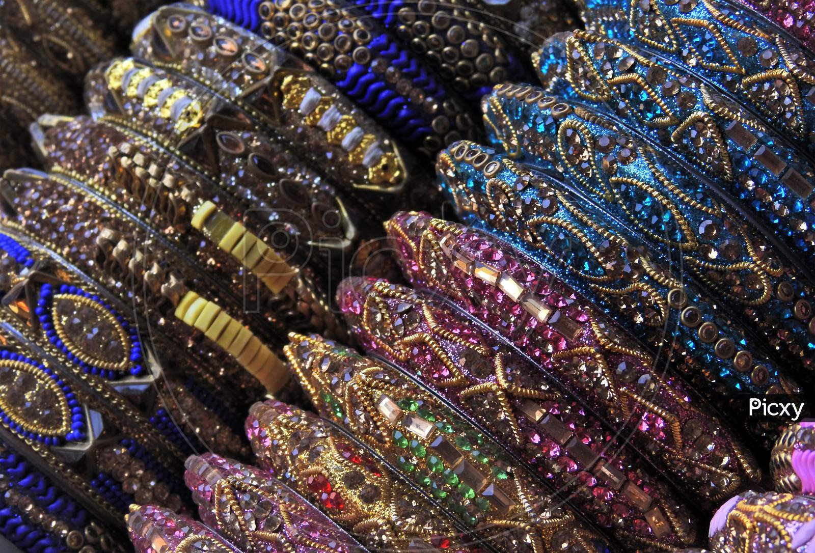 Indian Woman Fashion Or Traditional Accessories Bangle In Shop Display
