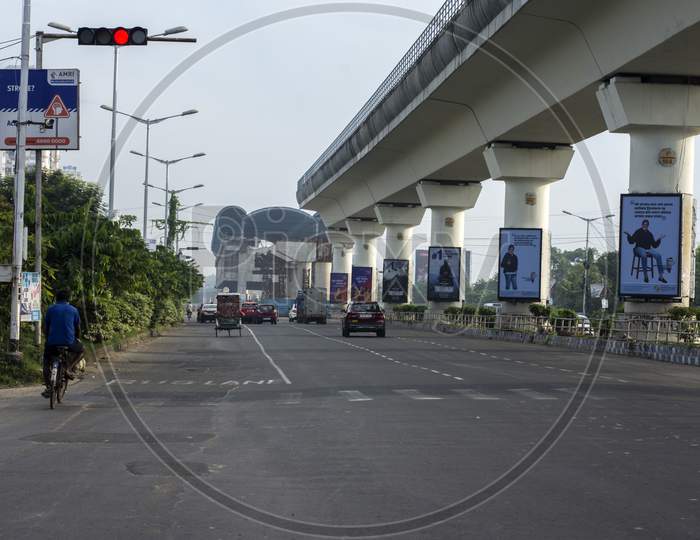5Th September, 2021, Kolkata, West Bengal, India: Under Construction Metro Rail Bridge In Kolkata.