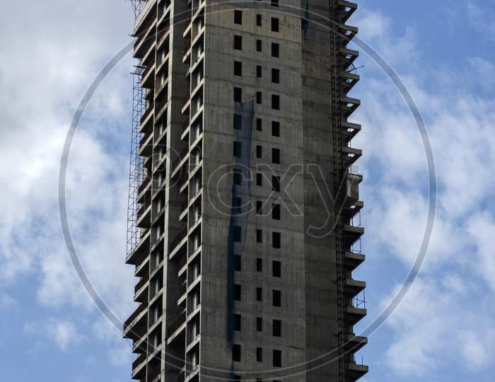 12Th September, 2021, Kolkata, West Bengal, India: Under Construction High Rise Building In Kolkata.