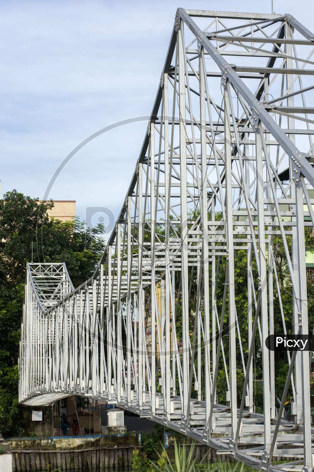 A Replica Of Famous Howrah Bridge At A Small Park In Kolkata.