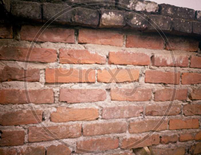 Closeup Wide Brick Wall