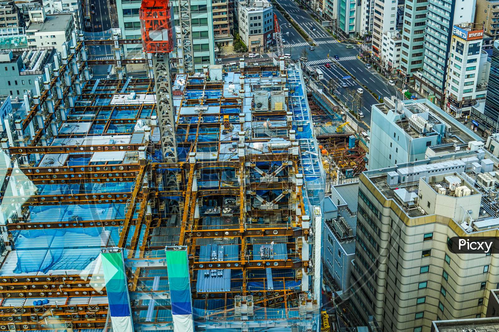 Building Construction Site Of High-Rise Building