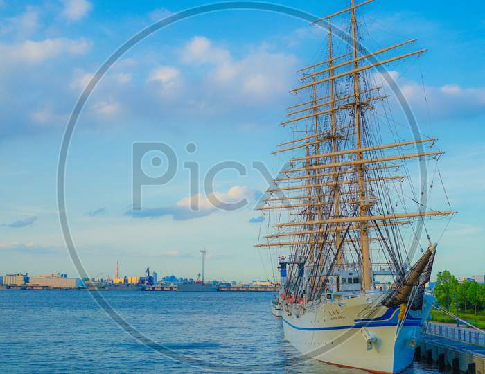 Image of Sailboat Japan Maru And The Blue Sky-TN450941-Picxy